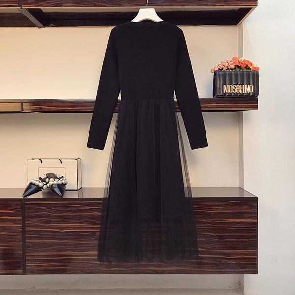 casual dresses coigarsam 4xl plus size knitting women long dress mesh 9286, Black;gray
casual dresses coigarsam 4xl plus size knitting women long dress mesh 9286, Black;gray