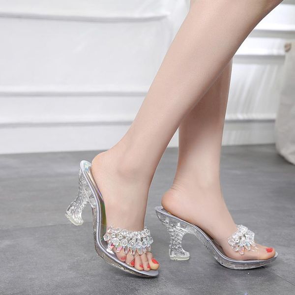 slippers 9cm crystal clear fashion rhinestone party dress stage stripper heels pole dance shoes high platform models, Black
slippers 9cm crystal clear fashion rhinestone party dress stage stripper heels pole dance shoes high platform models, Black