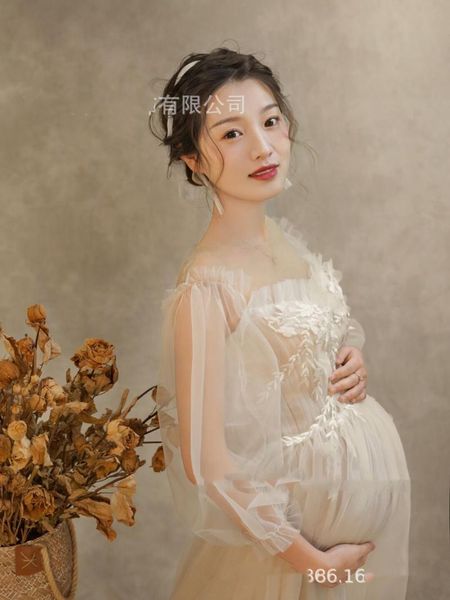 Â 2021 boho style lace maternity dress for pography outfit maxi gown pregnancy women long dresses, White
 2021 boho style lace maternity dress for pography outfit maxi gown pregnancy women long dresses, White