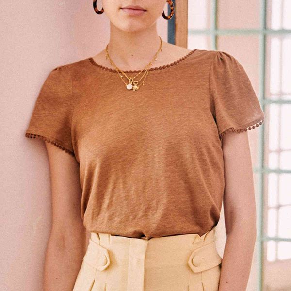 t shirt agathe cotton t shirt women tassel short sleeve o neck backless elegant shirts summer vintage chic tees tunic, White
t shirt agathe cotton t shirt women tassel short sleeve o neck backless elegant shirts summer vintage chic tees tunic, White