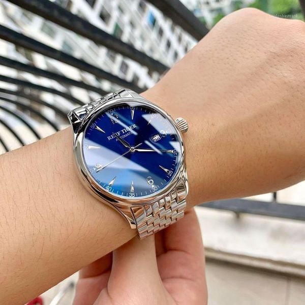 reef tiger/rt brand casual watches automatic business stainless steel mechanical waterproof watch clock relogio masculino rga823 wristwatche, Slivery;brown
reef tiger/rt brand casual watches automatic business stainless steel mechanical waterproof watch clock relogio masculino rga823 wristwatche, Slivery;brown