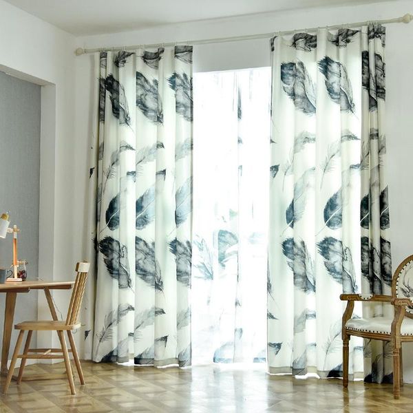 curtain & drapes ink feather printed curtains for living room window treatments grey semi-shade nordic bedroom study single panels
curtain & drapes ink feather printed curtains for living room window treatments grey semi-shade nordic bedroom study single panels