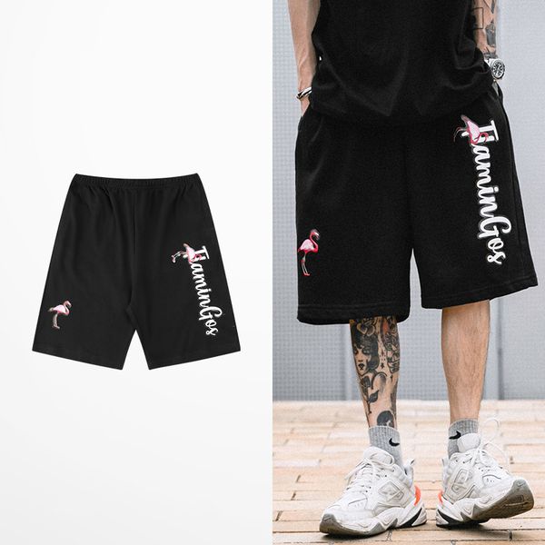 retro high street dark souls hip hop gothic letter flamingo print short pants tide mark men's shorts, White;black
retro high street dark souls hip hop gothic letter flamingo print short pants tide mark men's shorts, White;black
