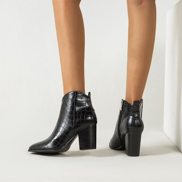 boots autumn and winter style european american foreign trade fashion short thick heel ladies, Black
boots autumn and winter style european american foreign trade fashion short thick heel ladies, Black