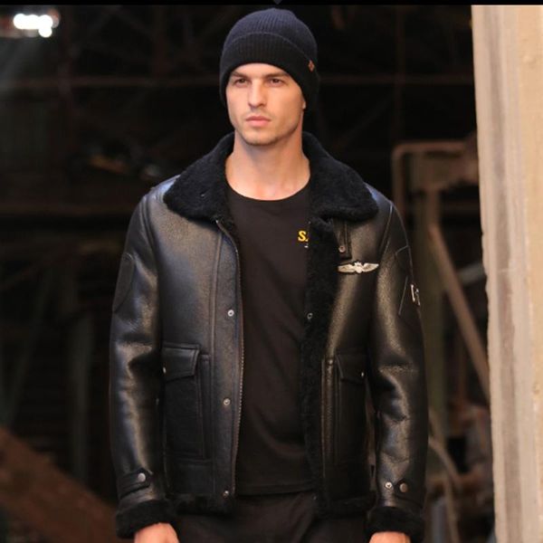 genuine 100% d leather sheepskin fur coat male formal shearling clothing winter jacket men overcoat men's & faux, Black
genuine 100% d leather sheepskin fur coat male formal shearling clothing winter jacket men overcoat men's & faux, Black