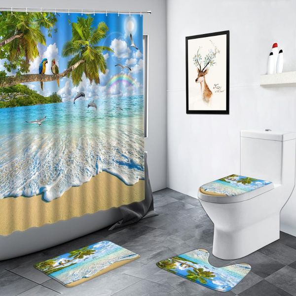 shower curtains coconut trees parrot ocean landscape dolphin beach wave summer scenery bathroom decor non-slip rug bath mats set
shower curtains coconut trees parrot ocean landscape dolphin beach wave summer scenery bathroom decor non-slip rug bath mats set