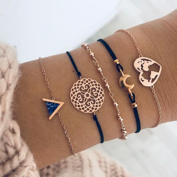 charm bracelets 5 pcs bracelet set for women party lightweight electroplated alloy cuff m8694, Golden;silver
charm bracelets 5 pcs bracelet set for women party lightweight electroplated alloy cuff m8694, Golden;silver
