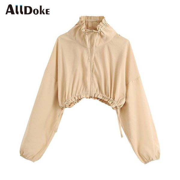 women's jackets alldoke streetwear casual zipper women summer turtleneck long sleeve coats femme vintage lace up ladies mujer, Black;brown
women's jackets alldoke streetwear casual zipper women summer turtleneck long sleeve coats femme vintage lace up ladies mujer, Black;brown
