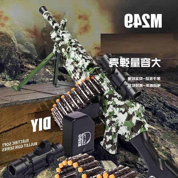 5444m249 electric cs go weapon toy submachine gun sniper soft bullet camouflage firing pistol launcher for kid outdoor
5444m249 electric cs go weapon toy submachine gun sniper soft bullet camouflage firing pistol launcher for kid outdoor