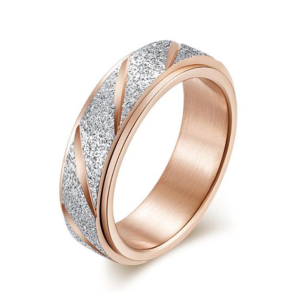wedding rings vintage 6mm frosted stainless steel ring black /rose gold engagement rotable never fade jewelry for women, Slivery;golden
wedding rings vintage 6mm frosted stainless steel ring black /rose gold engagement rotable never fade jewelry for women, Slivery;golden