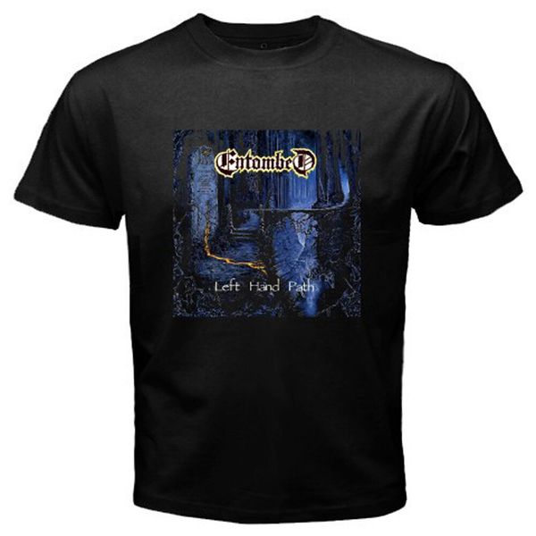 entombed left hand path men's black t-shirt size s to 3xl, White;black
