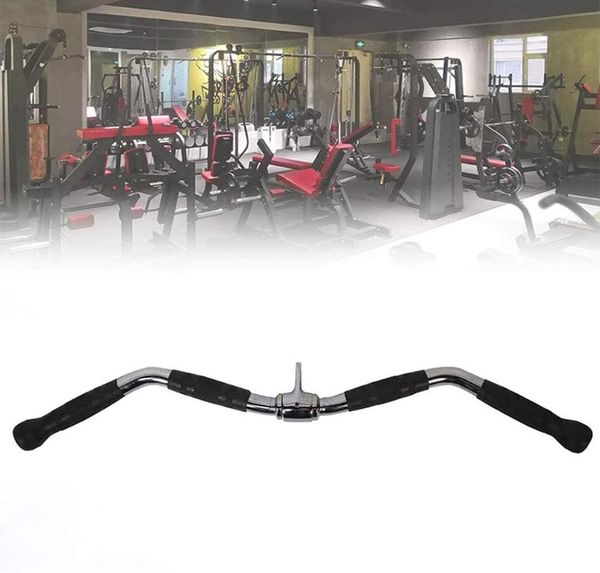 accessories lat bar cable machine attachment, curl pulldown with full rotation and rubber handle
accessories lat bar cable machine attachment, curl pulldown with full rotation and rubber handle