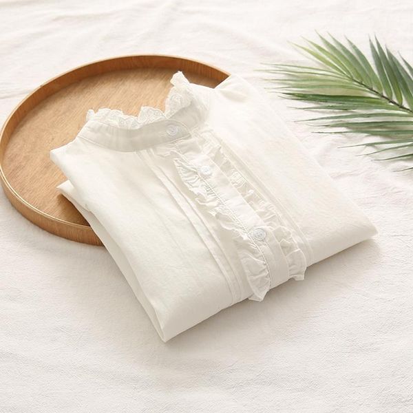women's blouses & shirts cotton 100% ruffles women white summer 2021 solid long-sleeved loose elegant office lady outwear
women's blouses & shirts cotton 100% ruffles women white summer 2021 solid long-sleeved loose elegant office lady outwear