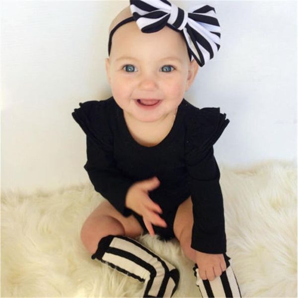 clothing sets 3pcs baby girl clothes set cute black bodysuit + stripe long socks headband born girls outfits, White
clothing sets 3pcs baby girl clothes set cute black bodysuit + stripe long socks headband born girls outfits, White