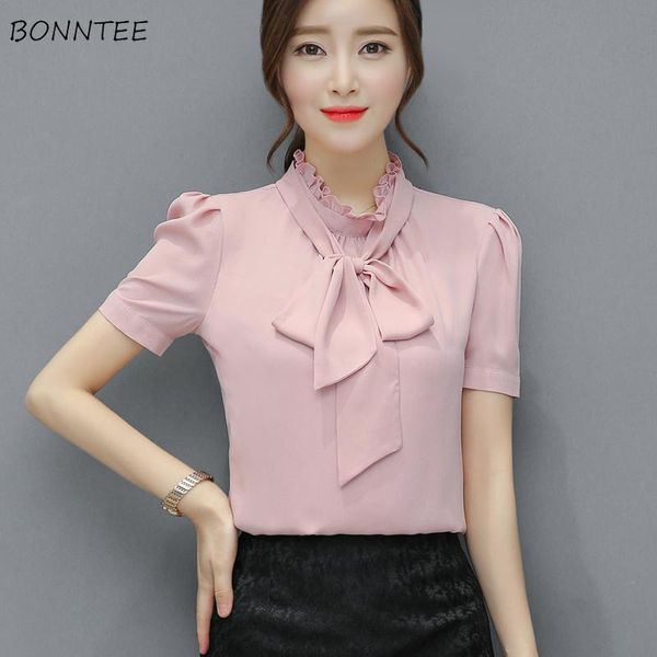 women's blouses & shirts women elegant chiffon bow solid simple puff sleeve womens leisure all-match summer female shirt sweet chic pin, White
women's blouses & shirts women elegant chiffon bow solid simple puff sleeve womens leisure all-match summer female shirt sweet chic pin, White