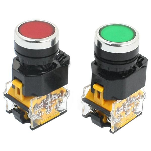 smart home control 2pcs 22mm mount 10a 380v dpst red green momentary push button switch
smart home control 2pcs 22mm mount 10a 380v dpst red green momentary push button switch