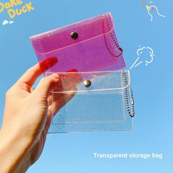 mini portable chain zero wallet transparent pvc button storage bag simple home bags
mini portable chain zero wallet transparent pvc button storage bag simple home bags
