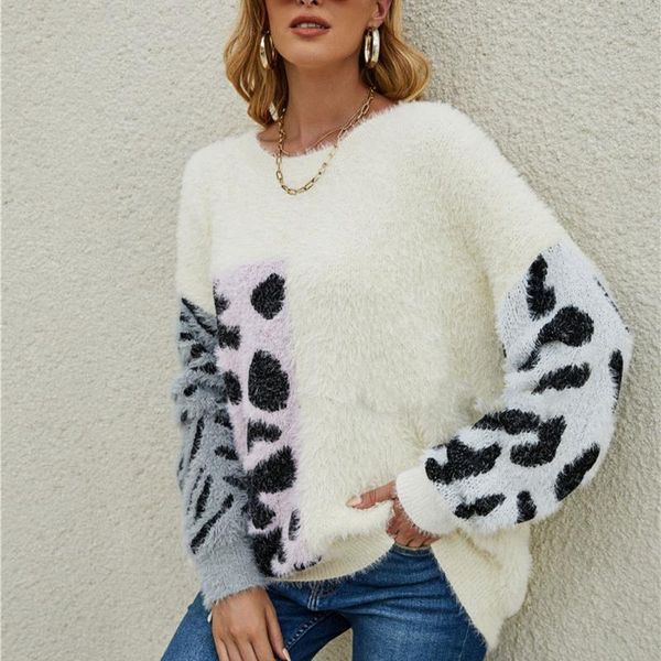 women's sweaters autumn sweater pullover commuter fashion style pure color slim long sleeve round neck leopard print warm knitted top, White;black
women's sweaters autumn sweater pullover commuter fashion style pure color slim long sleeve round neck leopard print warm knitted top, White;black