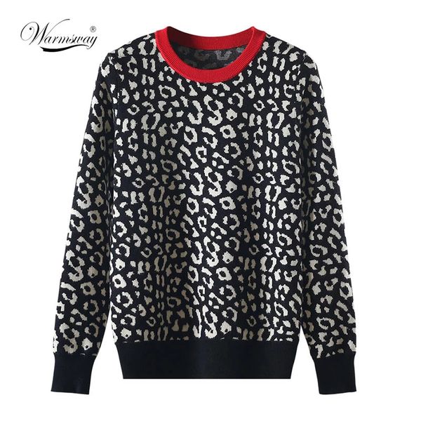 autumn winter women sweaters leopard knitted pullovers long sleeve contrast color crewneck jumpers sweter mujer c- 026, Black
autumn winter women sweaters leopard knitted pullovers long sleeve contrast color crewneck jumpers sweter mujer c- 026, Black