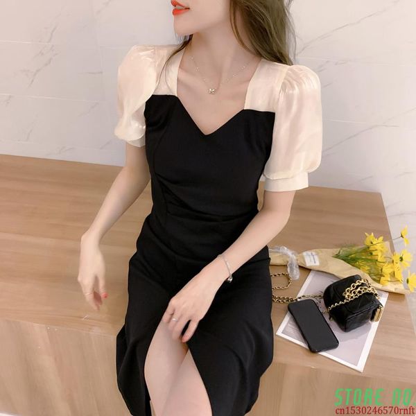 party dresses vintage 2021 french elegant midi dress for women puffer sleeve female sweet one piece korean black, White;black
party dresses vintage 2021 french elegant midi dress for women puffer sleeve female sweet one piece korean black, White;black