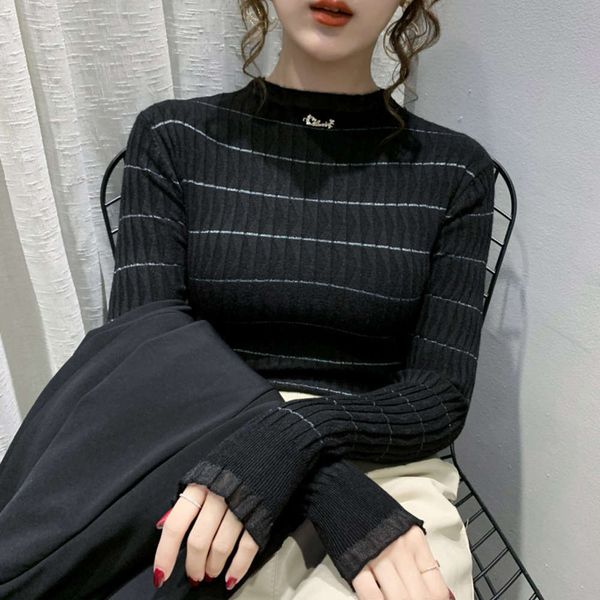women's sweaters tees sweater lace half turtleneck bottom for women with autumn and winter wear x3f9 lc8x, White;black
women's sweaters tees sweater lace half turtleneck bottom for women with autumn and winter wear x3f9 lc8x, White;black
