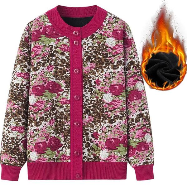 women's knits & tees winter warm add velet sweater cardigan women elegant printing middle old aged knitting jacket casual loose big siz, White
women's knits & tees winter warm add velet sweater cardigan women elegant printing middle old aged knitting jacket casual loose big siz, White