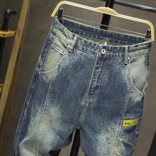 men's jeans splicing denim pants hip hop harem vintage mens clothing loose baggy fashions trousers blue joggers,2311
men's jeans splicing denim pants hip hop harem vintage mens clothing loose baggy fashions trousers blue joggers,2311