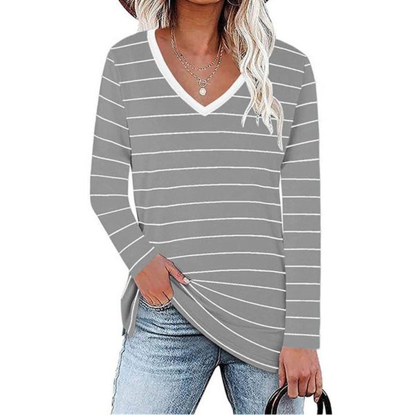 women's blouses & shirts fashion loose blouse women 2021 autumn v-neck long sleeve ladies office vintage stripe printed street pullover, White
women's blouses & shirts fashion loose blouse women 2021 autumn v-neck long sleeve ladies office vintage stripe printed street pullover, White