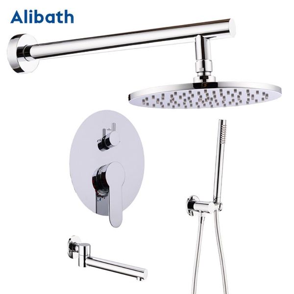 chrome concealed bathroom shower faucet wall mount set mixers tap with handshower 8/10/12" rainfall head. sets
chrome concealed bathroom shower faucet wall mount set mixers tap with handshower 8/10/12" rainfall head. sets