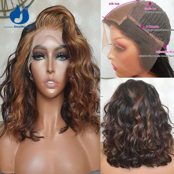 lace wigs amethyst deep wave highlight short bob front human hair for black women 4x4 silk base wig brazilian, Black;brown
lace wigs amethyst deep wave highlight short bob front human hair for black women 4x4 silk base wig brazilian, Black;brown