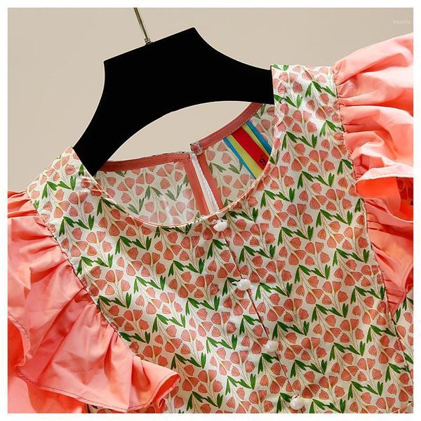 women's blouses & shirts sweet three-dimensional ruffled woman round neck pullover floral shirt sleeveless all-matching blusas, White
women's blouses & shirts sweet three-dimensional ruffled woman round neck pullover floral shirt sleeveless all-matching blusas, White