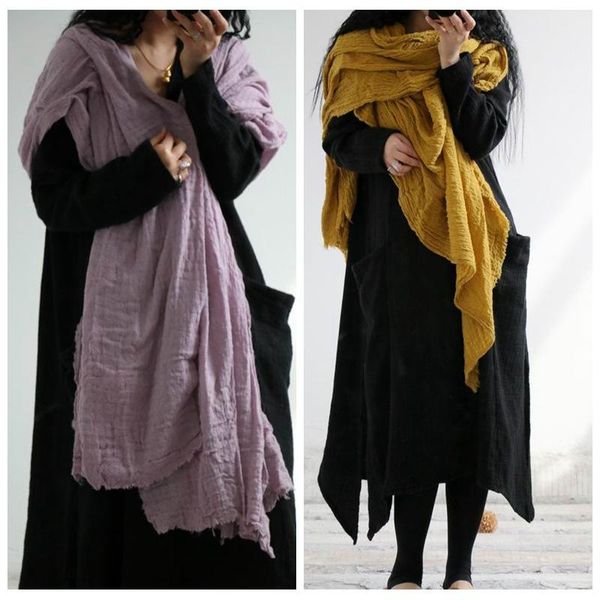 scarves women wrinkle cotton linen loose wraps solid color vintage scarf female 2021, Blue;gray
scarves women wrinkle cotton linen loose wraps solid color vintage scarf female 2021, Blue;gray