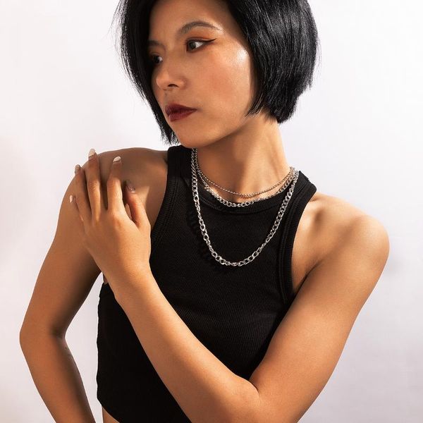 chains tocona punk heavy metal chain choker necklace for women silver color alloy adjustable jewelry accessories 17218 
chains tocona punk heavy metal chain choker necklace for women silver color alloy adjustable jewelry accessories 17218