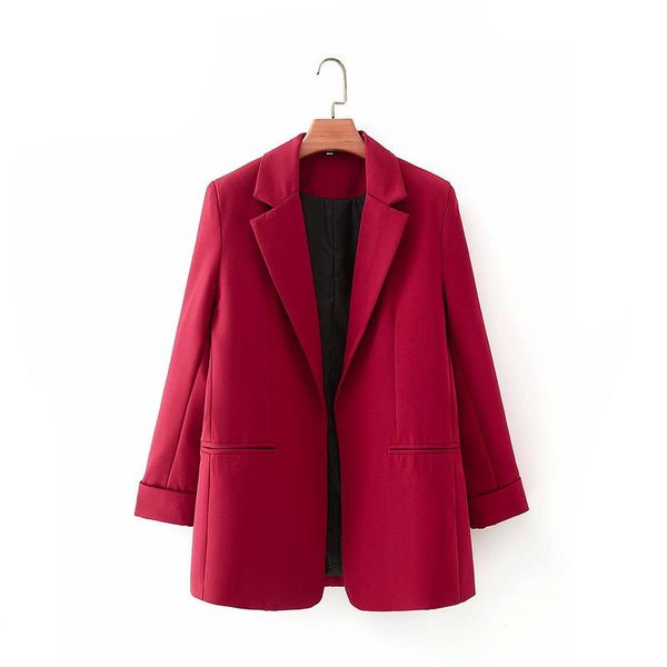 women's suits & blazers spring and autumn jacket casual solid color pocket decoration cardigan, White;black
women's suits & blazers spring and autumn jacket casual solid color pocket decoration cardigan, White;black