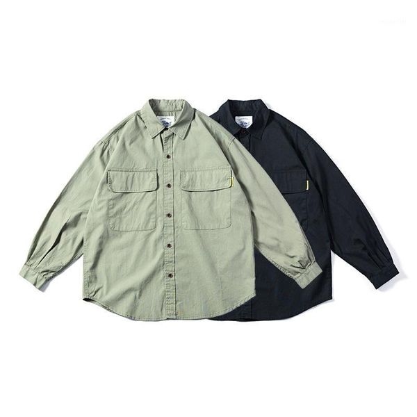 tide brand tooling shirt male japanese retro military style long sleeve multi-pocket loose jacket men men's casual shirts, White;black
tide brand tooling shirt male japanese retro military style long sleeve multi-pocket loose jacket men men's casual shirts, White;black
