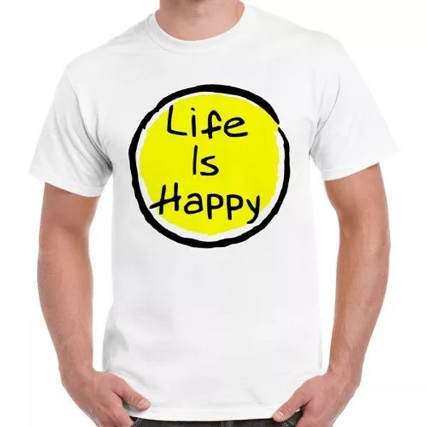 life is happy always sunny cool positive funny vintage retro t shirt 2271, White;black
life is happy always sunny cool positive funny vintage retro t shirt 2271, White;black