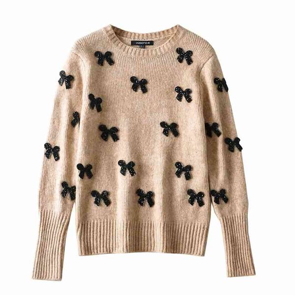 sweet women warm sweater autumn fashion ladies bow elegant female soft loose casual girls chic 210427, White;black
sweet women warm sweater autumn fashion ladies bow elegant female soft loose casual girls chic 210427, White;black