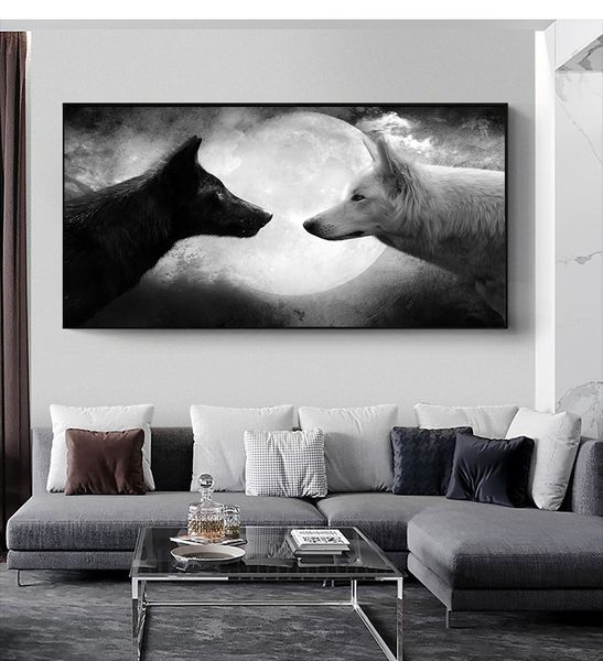 black and white wolf canvas painting wall art posters prints animal pictures for living room decorative home decor
black and white wolf canvas painting wall art posters prints animal pictures for living room decorative home decor