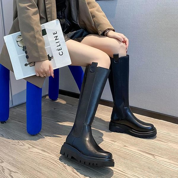 boots platform knee high slip-on block heel footwear women thick heels pu leather shoes fashion spring female, Black
boots platform knee high slip-on block heel footwear women thick heels pu leather shoes fashion spring female, Black