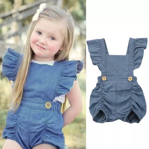 ins baby girls rompers summer fly sleeve newborn onesies clothing denim cute toddler romper boutique infant bodysuit clothes, Blue
ins baby girls rompers summer fly sleeve newborn onesies clothing denim cute toddler romper boutique infant bodysuit clothes, Blue