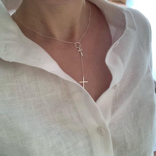 pendant necklaces cross necklace simple long chain choker women ladies girls jewelry silver color vintage european metal collares
pendant necklaces cross necklace simple long chain choker women ladies girls jewelry silver color vintage european metal collares