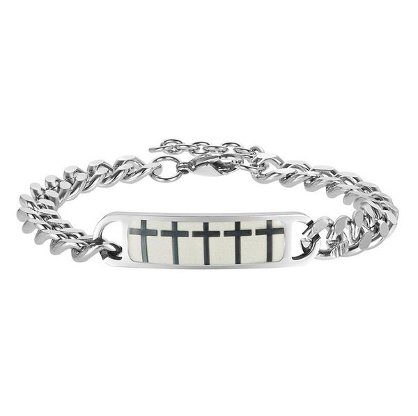 cuff luminous titanium steel cross bracelet christian catholic religious jewelry men and women fashion simple gifts, White
cuff luminous titanium steel cross bracelet christian catholic religious jewelry men and women fashion simple gifts, White