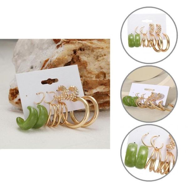 hoop & huggie women 5 pairs stylish round shape faux pearls earrings jewelry bohemian for banquet, Golden;silver
hoop & huggie women 5 pairs stylish round shape faux pearls earrings jewelry bohemian for banquet, Golden;silver