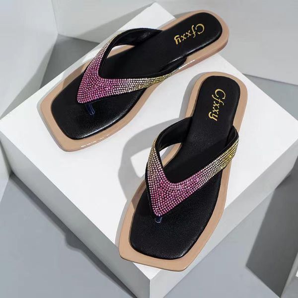slippers women's shoes 2021 fashion flat-bottomed diamond flashing v word drag flat-heeled solid color casual sandals and, Black
slippers women's shoes 2021 fashion flat-bottomed diamond flashing v word drag flat-heeled solid color casual sandals and, Black