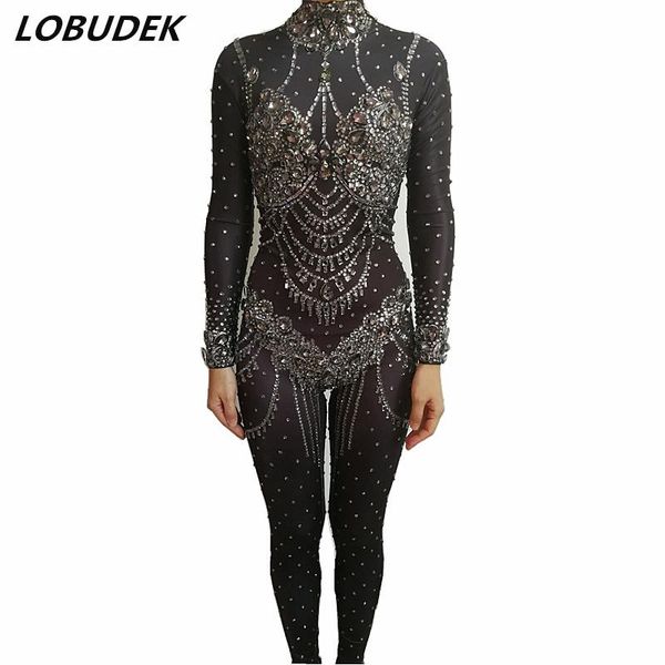 women's jumpsuits & rompers shining gray rhinestones skinny jumpsuit high-end glass crystals stretch bodysuits nightclub bar party stag, Black;white
women's jumpsuits & rompers shining gray rhinestones skinny jumpsuit high-end glass crystals stretch bodysuits nightclub bar party stag, Black;white