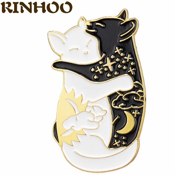 two black white hugging cats brooches for women lovely moon pattern couple cats animal brooch enamel lapel pins jewelrydio chan contact, Gray
two black white hugging cats brooches for women lovely moon pattern couple cats animal brooch enamel lapel pins jewelrydio chan contact, Gray