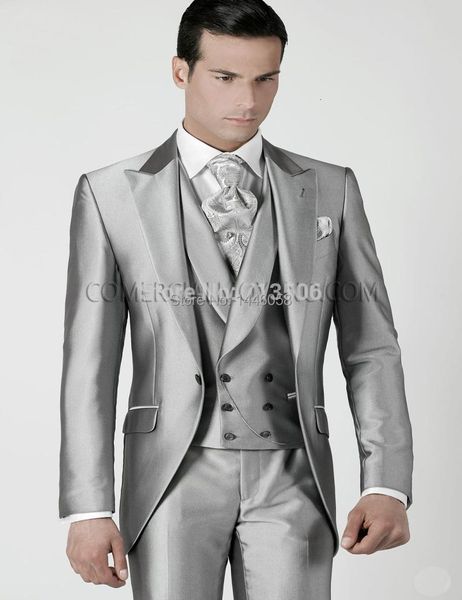 men's suits & blazers mens wedding silver prom groom tuxedos jacket+pants+vest custom made for men groomsmen sekb, White;black
men's suits & blazers mens wedding silver prom groom tuxedos jacket+pants+vest custom made for men groomsmen sekb, White;black