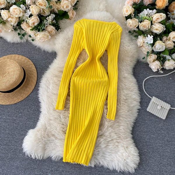 elastic knitted women slim dress autumn winter o neck long sleeve basic bodycon warm pullovers sweater casual dresses, Black;gray
elastic knitted women slim dress autumn winter o neck long sleeve basic bodycon warm pullovers sweater casual dresses, Black;gray
