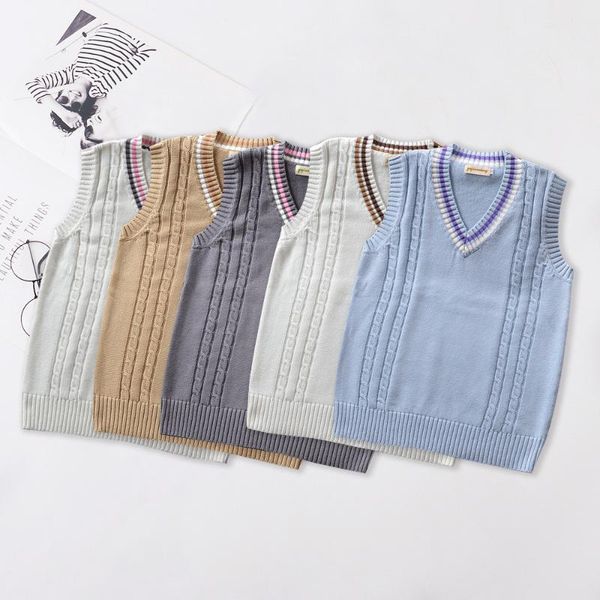 clothing sets 5 colors spring autumn knited vests cute simplicity pullovers v neck sweaters jk school uniform student clothes, White
clothing sets 5 colors spring autumn knited vests cute simplicity pullovers v neck sweaters jk school uniform student clothes, White