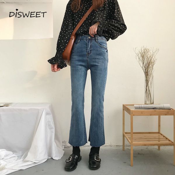 jean disweet women vintage high waist ankle-length simple womens flare jean korean pants elastic ny jeans woman, Blue
jean disweet women vintage high waist ankle-length simple womens flare jean korean pants elastic ny jeans woman, Blue